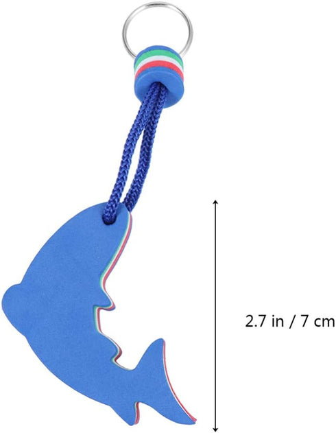 Floating Key Chain 2Pcs Floating Key Chains EVA Dolphin and Anchor Keyring Water Buoyant Keychain Floating Boat Keyrings for Boating Kayak Fishing...