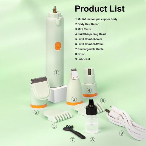 Dog Nail Grinder Rechargeable Dog Nail Trimmers, Professional Nail Grinder for Small Medium Large Dogs, Multifunctional Pet Grooming Tool with Eff...