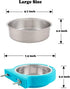 Crate Dog Cat Bowls, Removable Stainless Steel Hanging Pet Cage Bowls for Kennel, Crate Food Water Feeder Bowls with Bolt Holder for Cat, Puppy, R...
