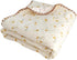 Baby Soft Muslin Thick Blanket Cotton and Dotted Backing Double Layer Receiving Blanket 40"x40" Yellow Floral...