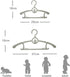 Baby Hangers 30 Pack, 360° Swivel Hook, Adjustable Kids Hangers According to Clothing Size, Suitable for Babies and Children (Gray)...
