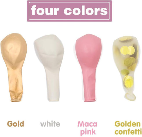 Pink Latex Balloons - 12" Latex Balloons Mix Clear Confetti Balloons Baby Shower Party Decorations(Pack of 40)...