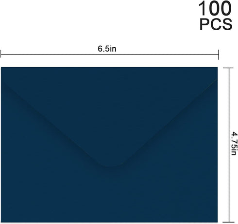 100 Pack 4x6 Envelopes for invitations, Navy Blue A6 Envelopes, Postcard Envelopes, Photo Envelopes, Used for Graduation, Wedding, Baby Shower-(6....