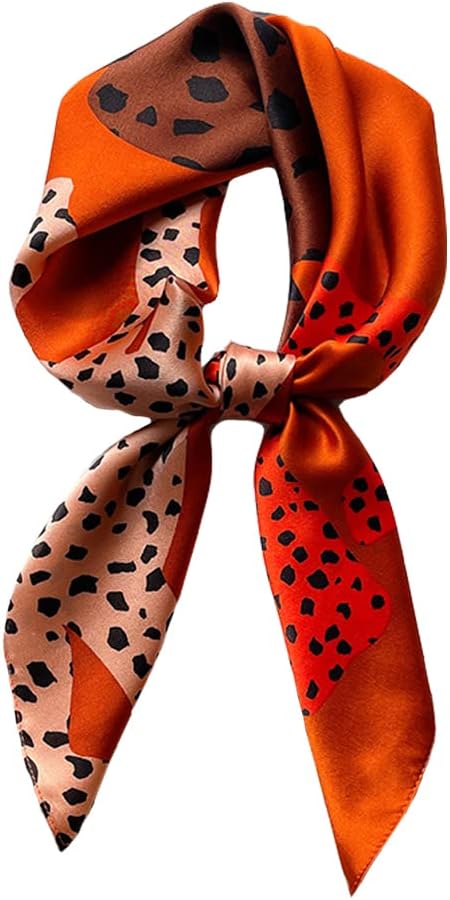 Aufeel 100% Pure Mulberry Silk Square Scarf for Hair-27''x27''- Women Silk Neckerchief Head Wrap Scarf...
