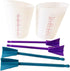 Silicone Resin Measuring Cups Tool Kit, 2PCS 250ml Measuring Cups for Epoxy Resin, 4pcs Resin Mixer Paddles Stir Sticks,Mixing Tools for Resin,Mol...