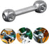 SaiDian 2Pcs Dog Bone Hexagon Wrench Mini Pocket Wrench Bicycle Repair Tool Metal Bicycle Spanner 6-12mm Hexagon Holes Silver Multi-Tool...