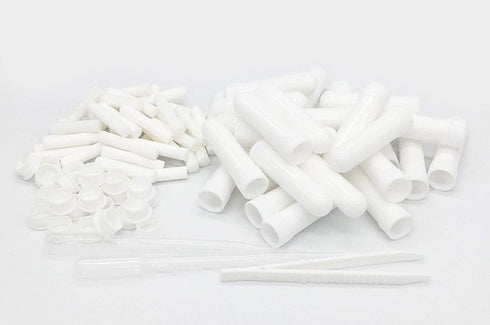 Essential Oil Aromatherapy Blank plastic tubes (Includes 24 Blank plastic tubes+36 unscented wicks+2 Plastic Droppers+1 Plastic Tweezers)...
