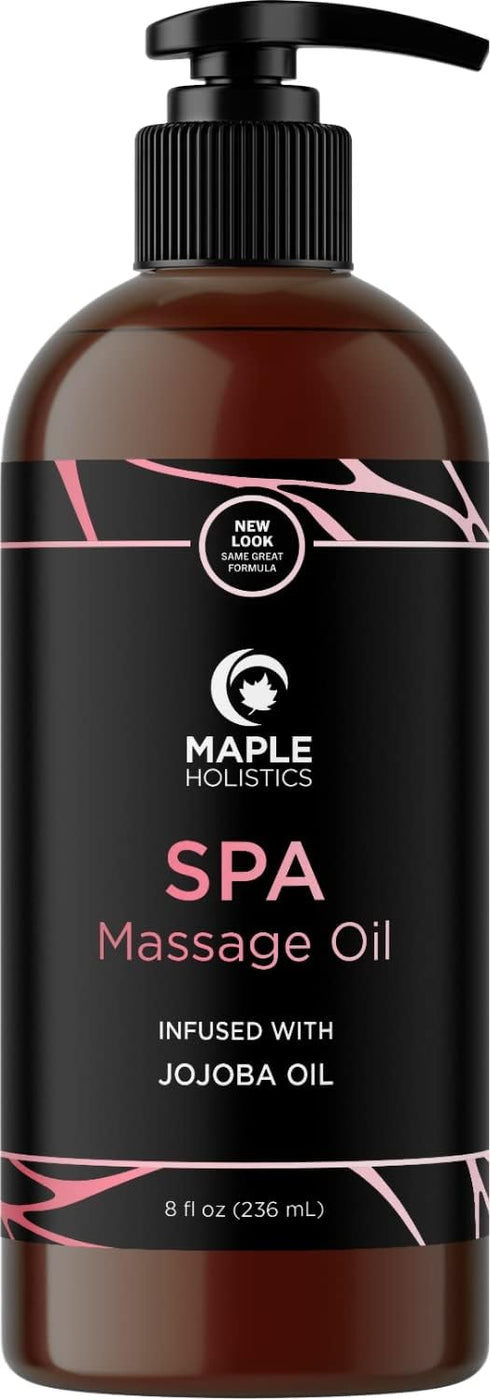 Calming Massage Oil for Massage Therapy - Home Spa Full Body Massage Oil for Sore Muscles for Pro or Home Use with Moisturizing Sweet Almond Oil a...