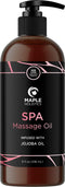 Calming Massage Oil for Massage Therapy - Home Spa Full Body Massage Oil for Sore Muscles for Pro or Home Use with Moisturizing Sweet Almond Oil a...