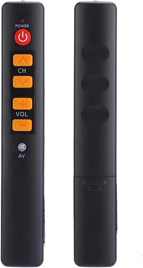 Learning Remote Control with Big Buttons, 6 Keys Universal Remote Control Smart Controller for TV STB DVD HiFi VCR(Orange)...