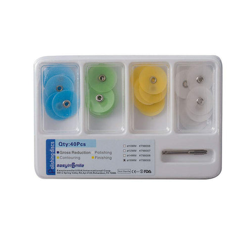 40Dental Composite Finishing Polishing Disc Universal Kit Metal Bush Easyinsmile (16mm)...