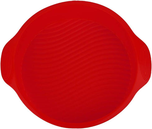 11.42inch Silicone Cake Molds, DIY Baking Cake Pan Tray Bakeware Pan Quick Release Baking Pans for Layer Cakes, Cheese Cakes (Red)...