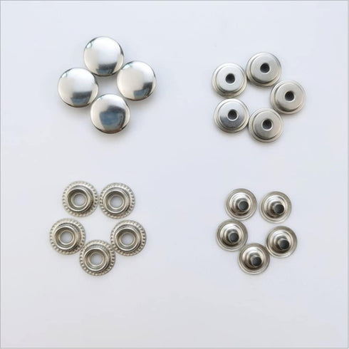 APRUNM 100 Pieces of Stainless Steel snap Set 15 Pieces of mm snap Button snap Cap with Pliers and 3 Pieces of Tools for Canvas Bag Leather DIY Cr...