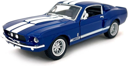KiNSMART - 1967 Ford Shelby Mustang GT500 1:38 Scale 5" Die Cast Metal Model Toy Muscle Car (Blue)...