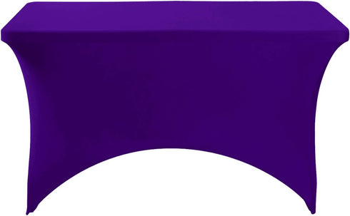 Spandex Table Cover for 4FT Table Universal Fitted Stretch Tablecloth for Party, Banquet, Wedding and Events-Purple...