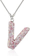 JSCARLIFE Bling Letter Pendant, Car Rear View Mirror Ornament Cute Hanging Crystal Pendant Bling Car Accessories, Lucky Diamond Rhinestone Women C...