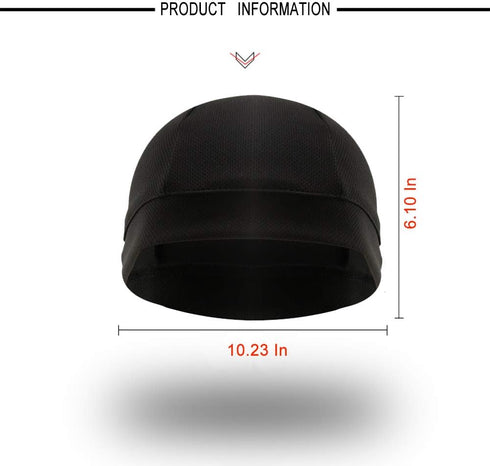 3 Pack Cooling Skull Cap Helmet Liner Sweat Wicking Cycling Running Hat for Men Women...