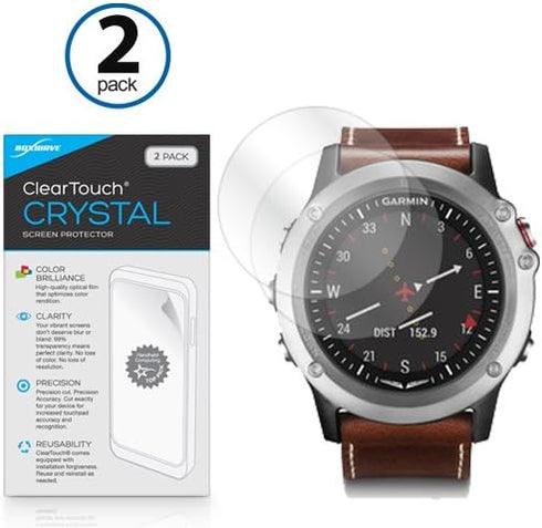 BoxWave Screen Protector Compatible with Garmin D2 Bravo - ClearTouch Crystal (2-Pack), HD Film Skin - Shields from Scratches...