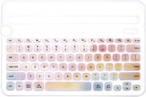 WYGCH- Ultra Thin Silicone Keyboard Cover Compatible with Logitech K480 Multi-Device Keyboard Protcetive Skin-Pink Ink...