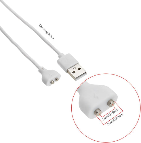 2PCS Magnetic USB DC Charger Cable 1m Replacement Charging Magnet Cord USB Magnetic Charging Cord 5mm/0.19Inch Pitch for Wall Charger Power Bank L...