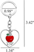 PHAETON 30PCS Teacher Appreciation Christmas Gifts Heart-shaped Ring Apple Charms Keychain for Teachers Coaches Tutors Principals Presents Teacher...