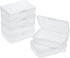 Small Plastic Boxes with Hinged Lids 8 PCS Mini Storage Containers Box with Lid 3.7 x 2.6 Inches Clear Rectangle Box for Collecting Items Lash Sti...