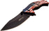 MTech USA MT-A1025A Spring Assist Folding Knife, Black Straight Edge Blade, American Flag Handle, 4.75-Inch Closed...