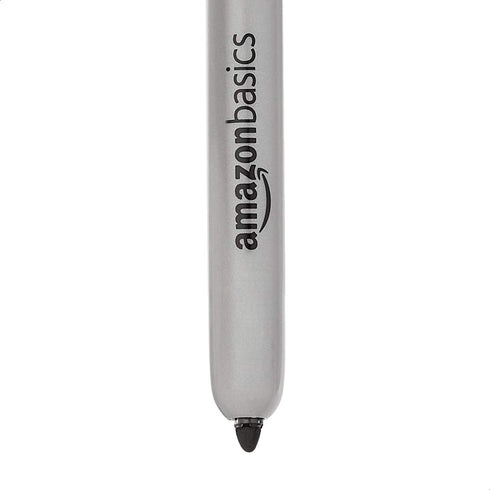 Amazon Basics Retractable Permanent Markers - Black, 12 Count...
