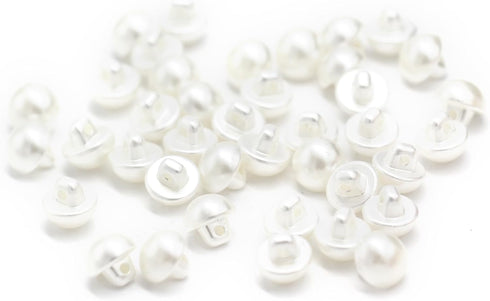 10mm White Round Pearl Buttons for Clothing, Shirts, Skirts, Collar, Cuff, Handmade Decorations, Sewing Supplies (50pcs 10mm(0.394inch))(White)...