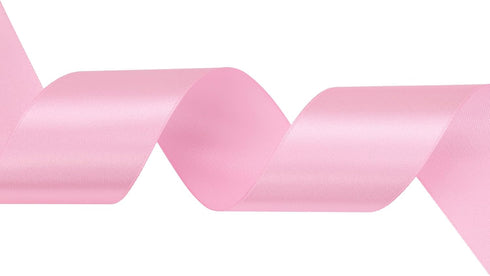 1 inch Pink Satin Ribbon 50 Yards Solid Fabric Ribbons Roll for Wedding Invitations, Bridal Bouquets, Sewing, Party Decorations, Gift Wrapping and...