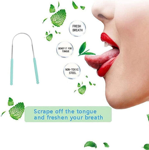 1Pc 13 * 6.5cm Steel Tongue Scraper Tongue Cleaner Brush Tongue Clean O0J8 Toothbrush Tounge Tool Easy to Use Tongue Cleaner for Hygiene...