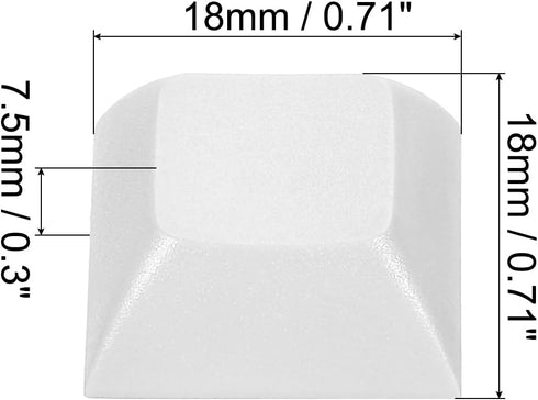 PATIKIL 1U Blank Keycaps, 10 Pack Universal PBT Keyboard Replacement Accessories for MX Mechanical Keyboard, White...