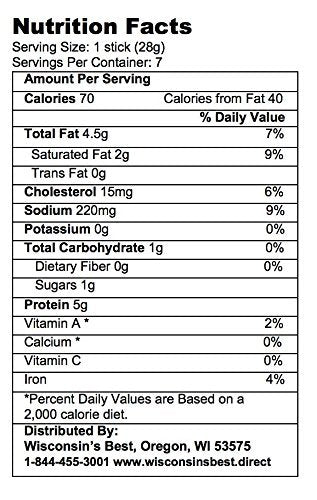 Wisconsin Sausage Snack Sticks Honey Bbq, 7 Ounce (Pack of 12)...