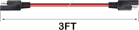 CERRXIAN 3ft 14AWG SAE to SAE 2 Pin Quick Disconnect Power Automotive Extension Cable for Solar Panels Battrey...