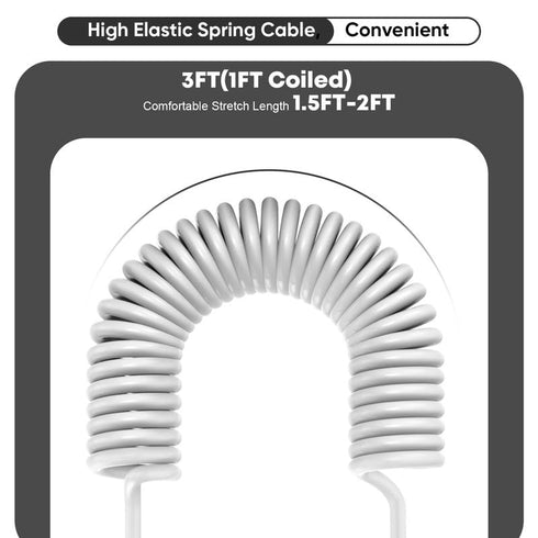 38W Apple Watch Car Charger,Long 6FT PD&QC3.0 Dual Port Apple Car Charger Adapter 6Foot USB-C to Lightning Cable+Apple Watch Cord Fast Charging fo...