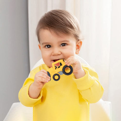Car Series Baby Teething Toys,Food Grade Silicone Chew Teether for 3 Months+ Infant Boy and Girl,Toddler Sensory Chewing Teether,BPA Free. (Bulldo...
