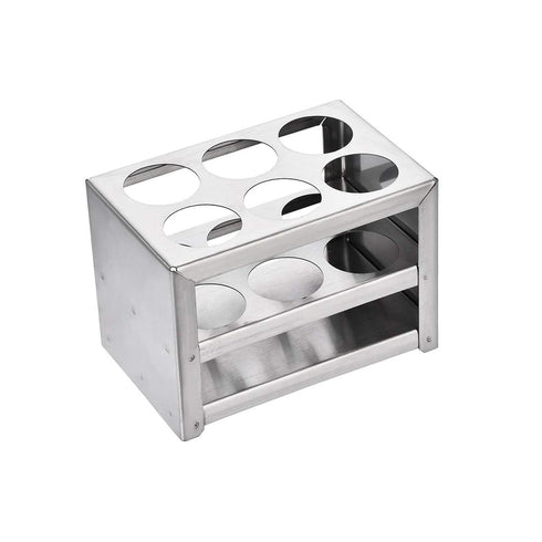uxcell 304 Stainless Steel Test Tube Holder Lab Stand Rack 6 Hole 3 Layer for 26-30mm Tubes...