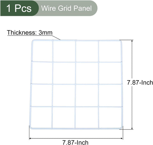 YOKIVE Iron Wire Grid Panel, Decorative Panels Board | Photo Pictures Display Holders Hanging Frame for Home Office (White, 8"x8")...