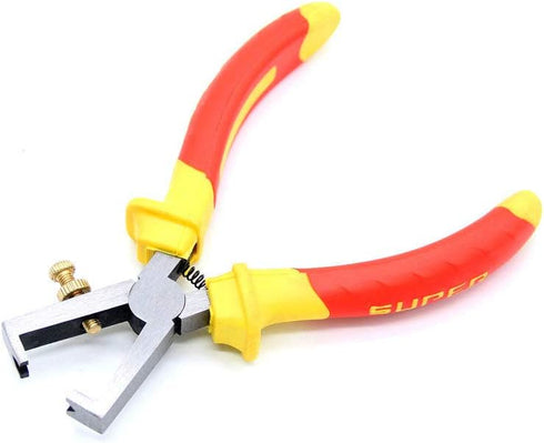 Wire Stripping Plier BE-TOOL 6" 160mm Wire Stripper Adjustable Insulated Cable Strippers with Soft Grip...