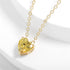 UILZ 14K Gold Plated Layered Birthstone Necklace Dainty Heart Birthstone Necklace Paperclip Chain Choker Necklace with Heart Pendant Birthstone Je...