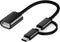 2-in-1 USB C/Micro to USB OTG Adapter, USB to Android Adapter Cable, Compatible with MacBook Pro Android Google Samsung Galaxy S21 S22 S23 Note 20...