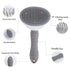CENTROVIO Self Cleaning Slicker Brush, Dog Cat Bunny Pet Grooming Shedding Brush - Easy to Remove Loose Undercoat, Pet Massaging Tool Suitable for...