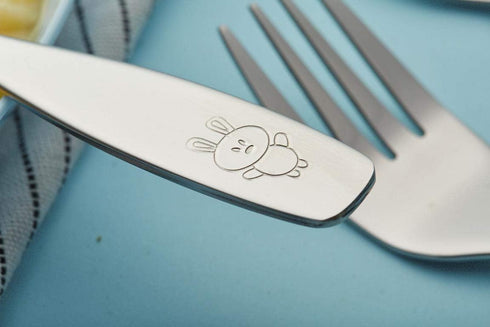 ANNOVA Kids Silverware Children's Safe Flatware Set Stainless Steel - Children Forks, Children Tablespoons, Toddler Utensils, Metal Cutlery Set fo...