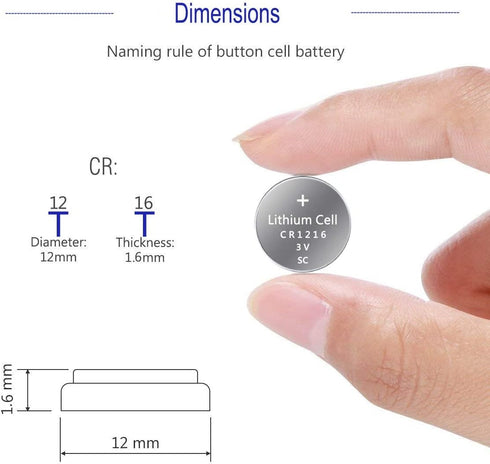 CR1216 3V Watch Lithium Battery(5-Pack)...