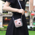 Case for Fujifilm Mini 12/11/9/8 Instant Camera Protective Bag with Transparent Shoulder Strap (Real Flower - Pink)(No Camera)...