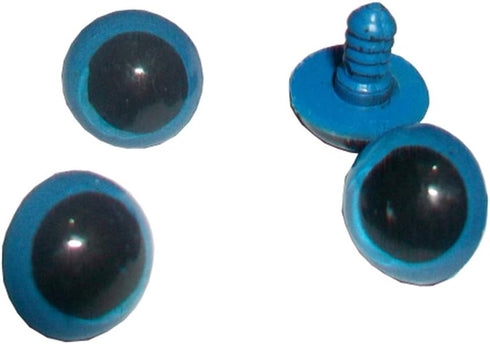 50 Pcs Blue Plastic Safety Eyes Round Craft Doll Eyes with Washers Crafting Buttons Accessories for Doll Bear Plush Animal and DIY Craft Making (1...