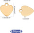 UNICRAFTALE 50pcs Golden Heart Charm Stainless Steel Love Pendant Flat Heart Charm 1.2mm Hole Blank Metal Tiny Pendant for DIY Jewelry Making 9.5m...