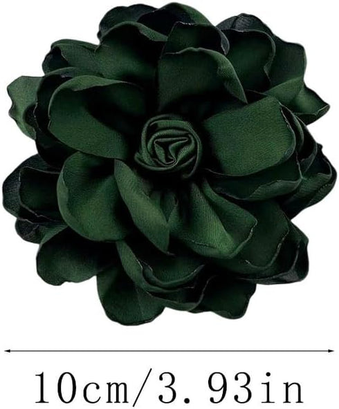 Lightweight Fabric Rose Flower Large Brooch Dual Purpose Brooch Hairpin Elegant Handmade Flower Brooches Pin for Women Dress Suit Ceremony Delicat...