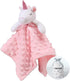 CREVENT Cozy Plush Baby Security Blanket Loveys for Baby Girls, Minky Dot Front + Sherpa Backing with Animal Face (Pink Unicorn)...