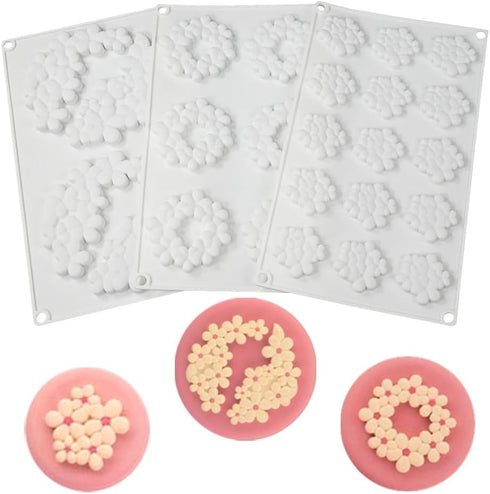 Flower Cloud Shaped Donut Silicone Mold Fondant Cake Mold DIY Chocolate Baking Tools Cake Decoration Accessories Bakeware (Cloud Flower L_11.84 X7...
